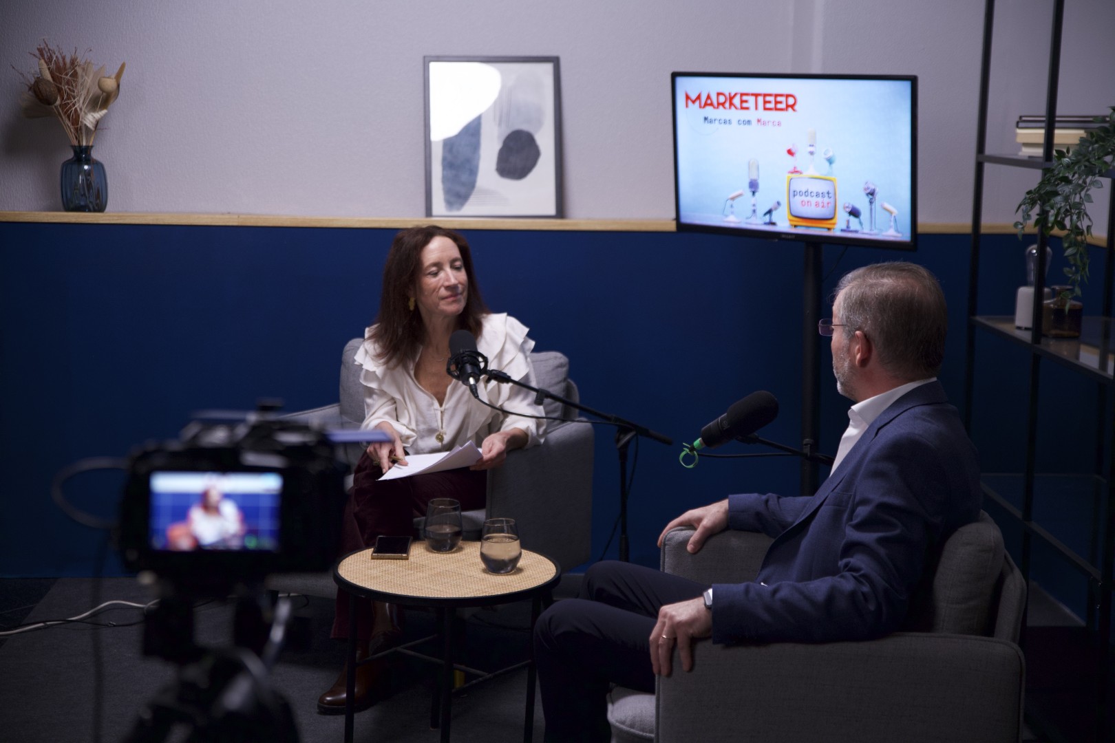 Fotografia real do estúdio de podcast 3