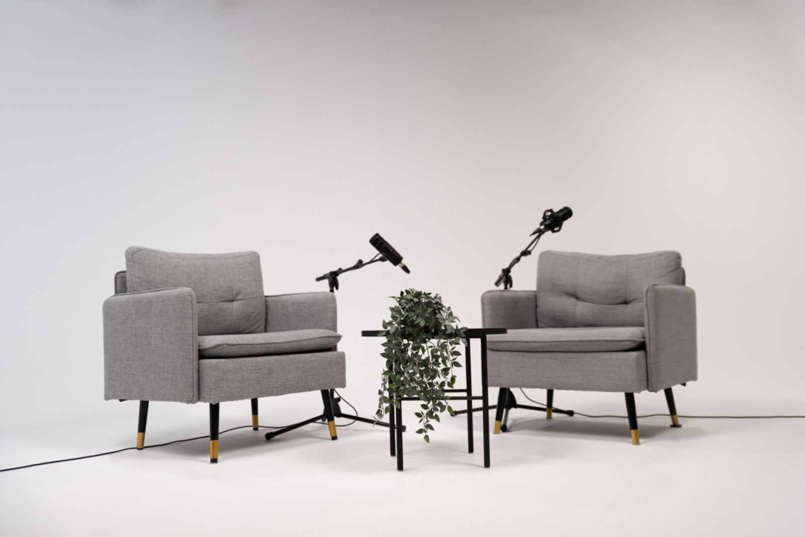 Fotografia real do estúdio de podcast 12